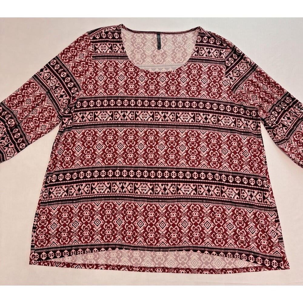 Forever Jade made in USA Tunic Top 3/4 sleeve Women's 2 XL Chest 46"